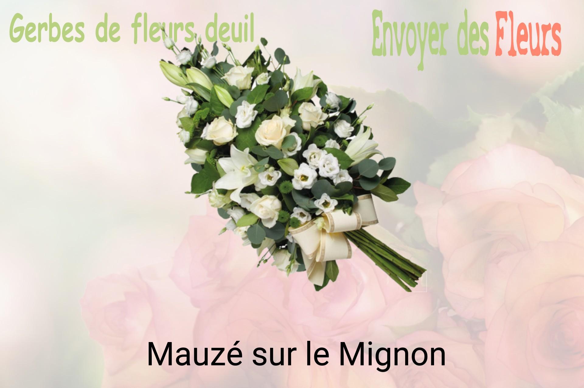 Gerbe de fleurs de deuil livrée à Mauzé-sur-le-Mignon